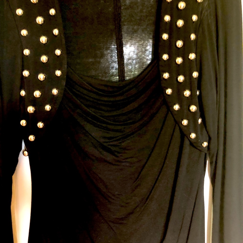 Black Cristina Beaded Top. Size L